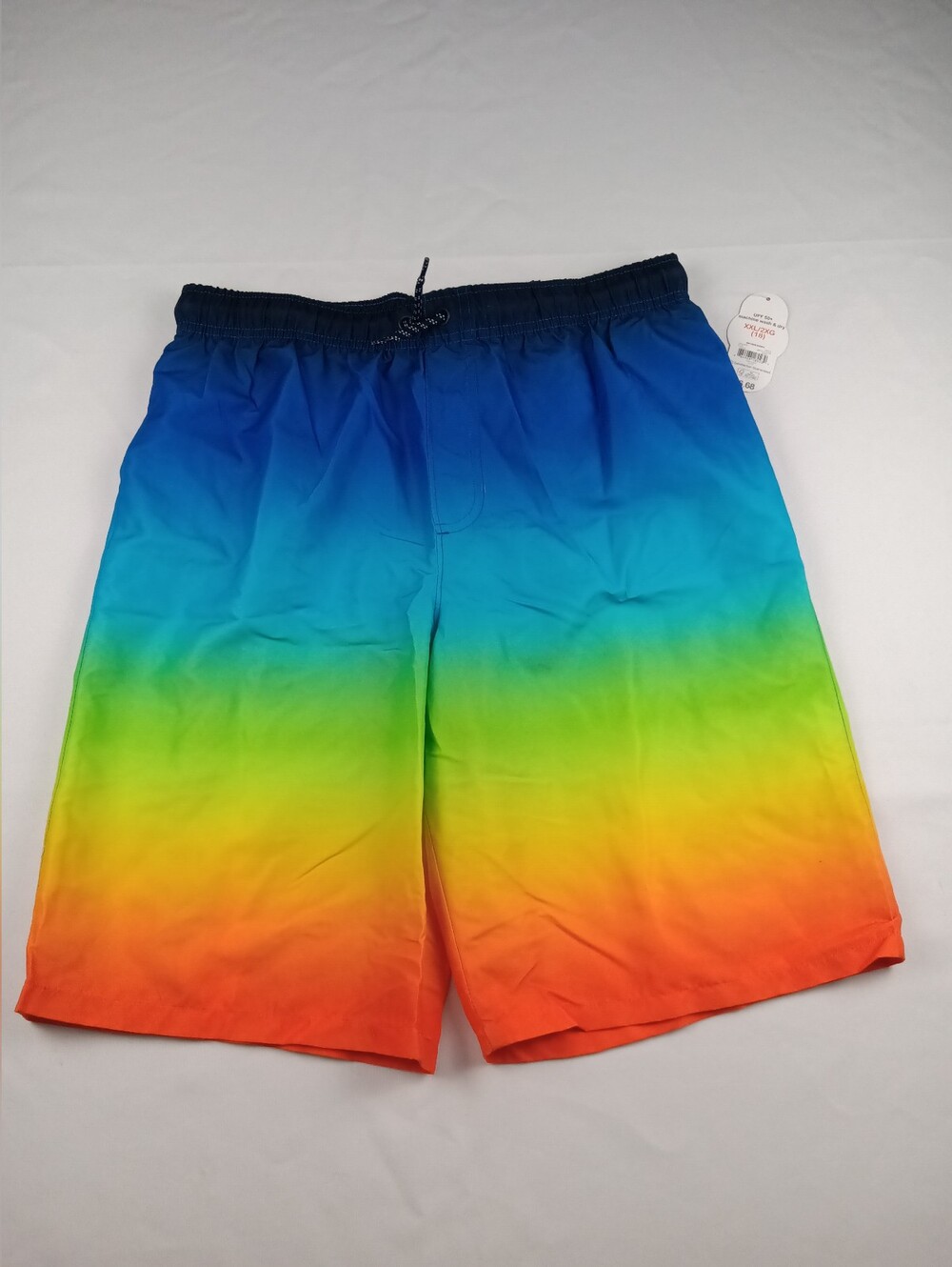 Wonder Nation Boys Rainbow Ombre Swim Shorts Size XXL (18) NWT Beach Pool